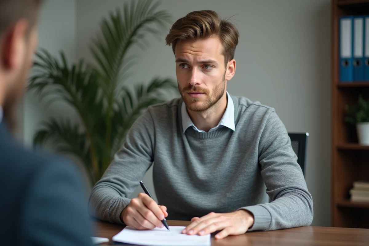 Candidat anticipant une question piège sur le positionnement institutionnel lors d'une simulation d'oral